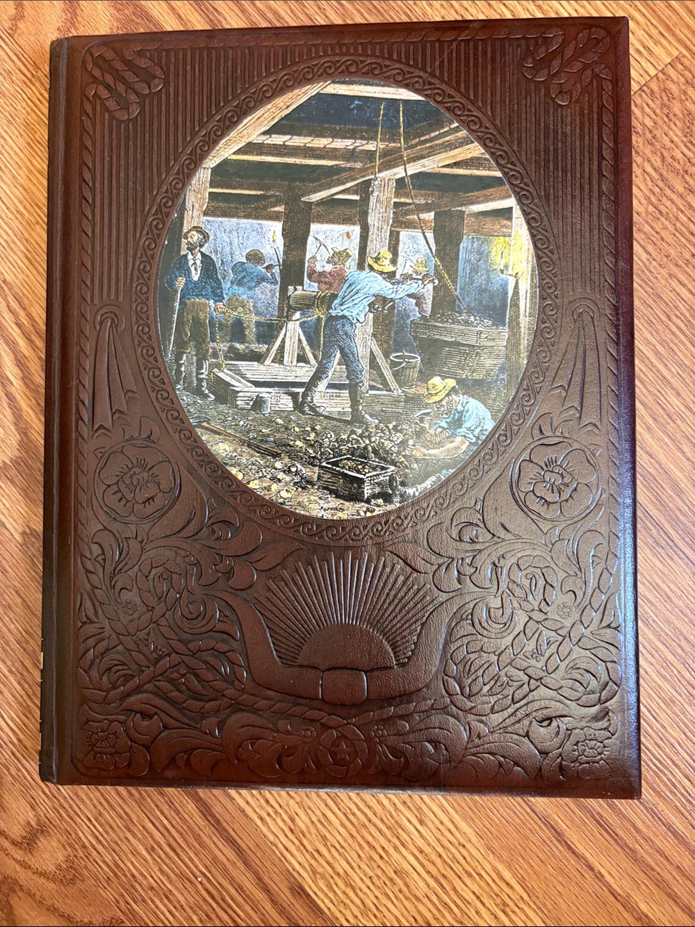 Time Life - The Miners Embossed Brown Leather Book